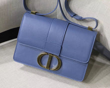 Load image into Gallery viewer, Dior 30 Montaigne Bag In Denim Blue Grained Calfskin