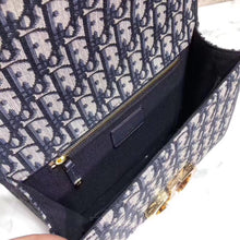 Load image into Gallery viewer, Dior 30 Montaigne Bag In Blue Oblique Jacquard Canvas