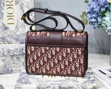 Load image into Gallery viewer, Dior 30 Montaigne Bag In Burgundy Oblique Jacquard Canvas