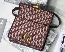 Load image into Gallery viewer, Dior 30 Montaigne Bag In Burgundy Oblique Jacquard Canvas