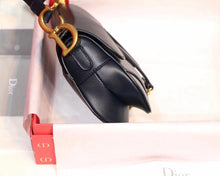Load image into Gallery viewer, Dior Mini Saddle Bag In Blue Calfskin
