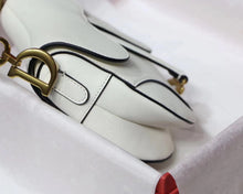 Load image into Gallery viewer, Dior Mini Saddle Bag In White Grained Calfskin