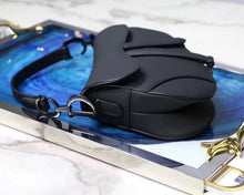 Load image into Gallery viewer, Dior Mini Saddle Bag In Black Ultra Matte Leather