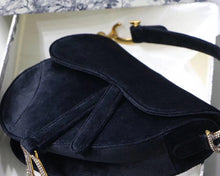 Load image into Gallery viewer, Dior Mini Saddle Bag In Black Velvet