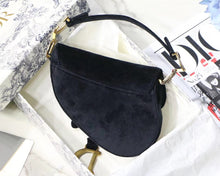 Load image into Gallery viewer, Dior Mini Saddle Bag In Black Velvet