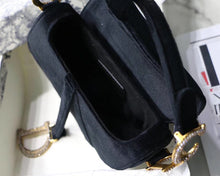 Load image into Gallery viewer, Dior Mini Saddle Bag In Black Velvet