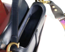 Load image into Gallery viewer, Dior Saddle Bag In Navy Blue Calfskin