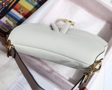 Load image into Gallery viewer, Dior Saddle Bag In White Grained Calfskin