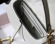 Load image into Gallery viewer, Dior Saddle Bag In White Grained Calfskin