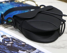 Load image into Gallery viewer, Dior Saddle Bag In Black Ultra Matte Leather