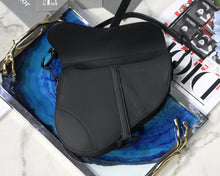 Load image into Gallery viewer, Dior Saddle Bag In Black Ultra Matte Leather
