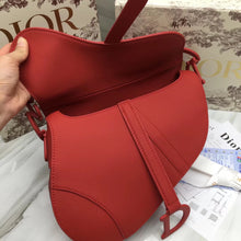 Load image into Gallery viewer, Dior Saddle Bag In Cherry Red Matte Calfskin