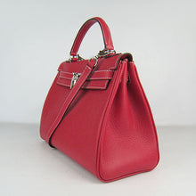 Load image into Gallery viewer, Hermes Kelly 32cm Togo Leather Handbag Red/Silver