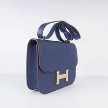 Load image into Gallery viewer, Hermes Constance Cowskin Leather Bag H017 dark blue gold