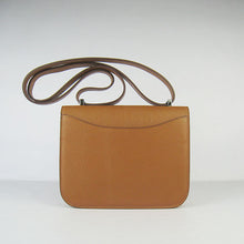 Load image into Gallery viewer, Hermes Constance Cowskin Leather Bag H017 light coffee silver