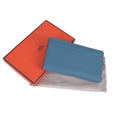 Load image into Gallery viewer, Hermes Wallet H6023 Ladies Cow Leather Blue