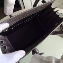 Load image into Gallery viewer, Yves Saint Laurent Baby Sac De Jour Croc Embossed Grey Bag