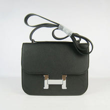 Load image into Gallery viewer, Hermes Constance Cowskin Leather Bag H017 black silver