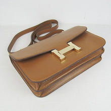 Load image into Gallery viewer, Hermes calf Leather Message Bag H020 light coffee golden