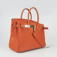 Load image into Gallery viewer, Hermes Birkin 30cm Togo Leather Handbags Orange Golden