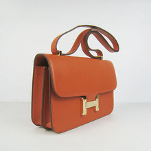 Load image into Gallery viewer, Hermes calf Leather Message Bag H020 orange golden