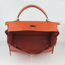 Load image into Gallery viewer, Hermes Kelly 35cm Togo Leather Handbag Orange/Golden