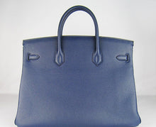 Load image into Gallery viewer, Hermes Birkin 35cm Togo Leather Handbags 6099 Dark Blue Silver