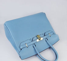 Load image into Gallery viewer, Hermes Birkin 35cm Togo Leather Handbags Light Blue Golden