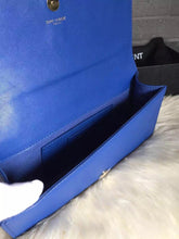 Load image into Gallery viewer, Yves Saint Laurent Blue Classic Monogramme Clutch Bag