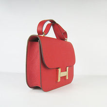 Load image into Gallery viewer, Hermes Constance Cowskin Leather Bag H017 red golden