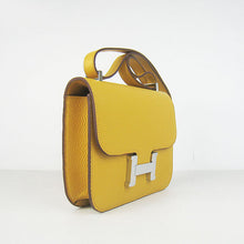 Load image into Gallery viewer, Hermes Constance Cowskin Leather Bag H017 yellow silver