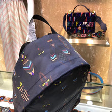 Load image into Gallery viewer, Fendi Black Nylon Slim Backpack