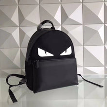 Load image into Gallery viewer, Fendi Black Large Bag Bugs Eye Inlays Backpack