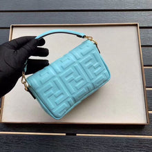 Load image into Gallery viewer, Fendi Pale Blue FF Motif Mini Baguette Bag
