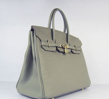 Load image into Gallery viewer, Hermes Birkin 35cm Togo Leather Handbags Dark Grey Golden
