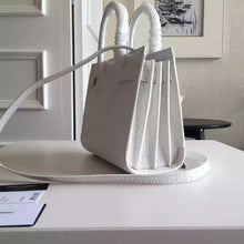 Load image into Gallery viewer, Yves Saint Laurent Nano Sac De Jour Croc Embossed White Bag