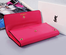 Load image into Gallery viewer, Yves Saint Laurent Flap Wallet Rose Red 2671