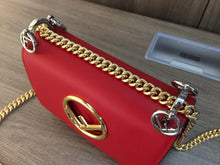Load image into Gallery viewer, Fendi Small Kan I F Bag In Red Calfskin