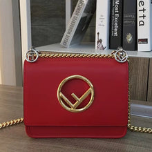 Load image into Gallery viewer, Fendi Small Kan I F Bag In Red Calfskin