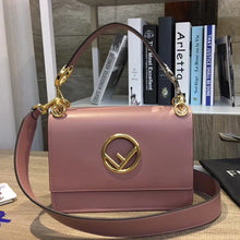 Load image into Gallery viewer, Fendi Kan I F Shoulder Bag In Pink Calfskin