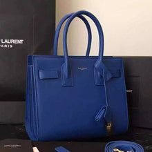 Load image into Gallery viewer, Yves Saint Laurent Baby Sac De Jour Bag In Blue Leather

