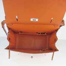 Load image into Gallery viewer, Hermes Leather Shoulder bag H6508 orange silver
