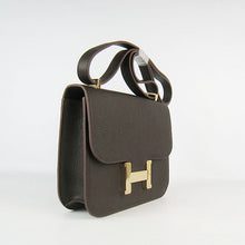 Load image into Gallery viewer, Hermes Constance Cowskin Leather Bag H017 dark coffee golden
