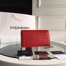 Load image into Gallery viewer, Yves Saint Laurent Medium Monogram Tassel Satchel In Red Crocodile Leather
