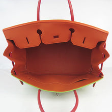 Load image into Gallery viewer, Hermes Birkin 35cm Togo Leather Handbags 6099 Red/Orange/Green S
