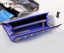 Load image into Gallery viewer, Yves Saint Laurent Flap Wallet Purple 2671

