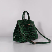 Load image into Gallery viewer, Hermes Birkin 30cm Crocodile Leather Bag With Strap Green Gold
