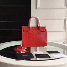 Load image into Gallery viewer, Yves Saint Laurent Nano Sac De Jour Croc Embossed Red Bag
