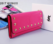 Load image into Gallery viewer, Yves Saint Laurent Flap Wallet Rose Red 2671
