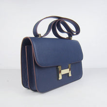 Load image into Gallery viewer, Hermes Calf Leather Message Bag H020 Dark Blue Golden
